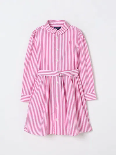 POLO RALPH LAUREN DRESS POLO RALPH LAUREN KIDS COLOR PINK,426578010