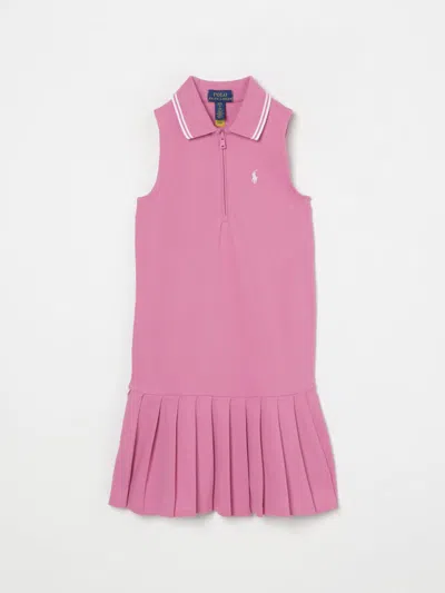 POLO RALPH LAUREN DRESS POLO RALPH LAUREN KIDS COLOR PINK,G74836010