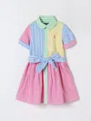 Polo Ralph Lauren Striped Cotton Fun Shirtdress In Rot