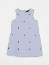 Polo Ralph Lauren Cotton Polo Pony Dress In Sky Blue