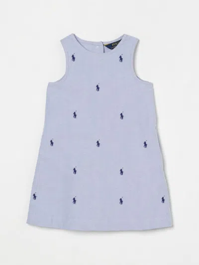 POLO RALPH LAUREN DRESS POLO RALPH LAUREN KIDS COLOR SKY BLUE,G74819016