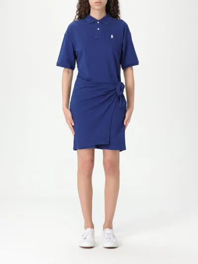 POLO RALPH LAUREN DRESS POLO RALPH LAUREN WOMAN COLOR BLUE,G86636009