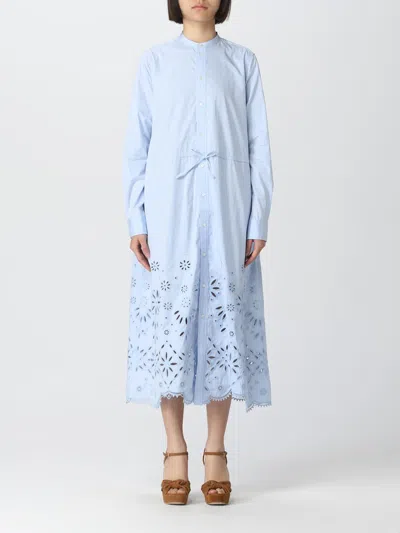 Polo Ralph Lauren Kleid  Damen Farbe Hellblau In Gnawed Blue