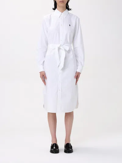 POLO RALPH LAUREN DRESS POLO RALPH LAUREN WOMAN COLOR WHITE,G46251001
