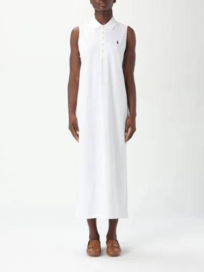 POLO RALPH LAUREN DRESS POLO RALPH LAUREN WOMAN COLOR WHITE,G82777001