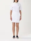 Polo Ralph Lauren Faux-wrap Skirt Polo Mini Dress In ホワイト