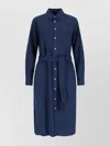 Polo Ralph Lauren Button-down Belted Shirtdress In Blue