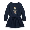 Polo Ralph Lauren Dress With Front Logo In Blu