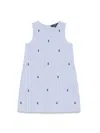 Polo Ralph Lauren Cotton Polo Pony Dress In Blue