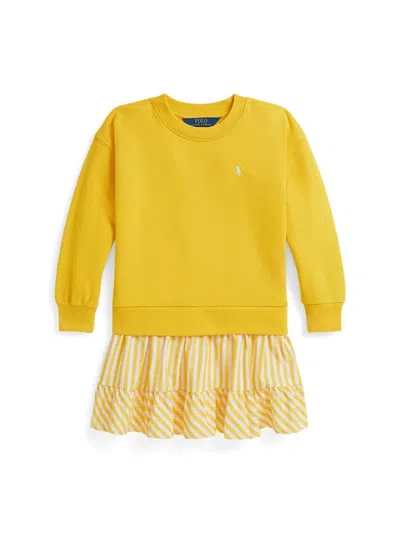 Polo Ralph Lauren Dress With Logo In Yellow