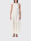 Polo Ralph Lauren Womens White Sleeveless Lace-trim Stretch-cotton Tank Dress In White