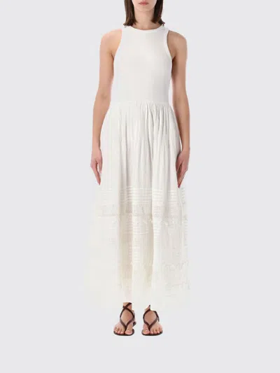 Polo Ralph Lauren Womens White Sleeveless Lace-trim Stretch-cotton Tank Dress