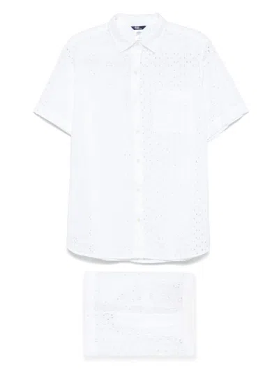 POLO RALPH LAUREN POLO RALPH LAUREN WHITE SET WITH SHIRT AND SHORTS