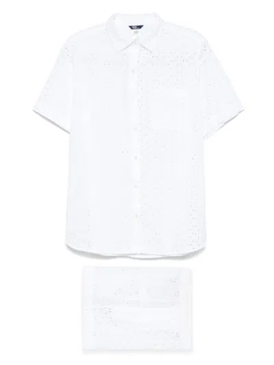 POLO RALPH LAUREN POLO RALPH LAUREN WHITE SET WITH SHIRT AND SHORTS