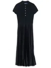 Polo Ralph Lauren Polo Sweater-bodice Dress In Blue