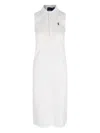 Polo Ralph Lauren Logo Midi Dress In White