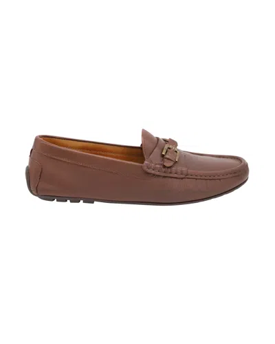 Polo Ralph Lauren Driver Shoes With Buckle In Brown Leather