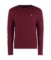 Polo Ralph Lauren Woven V-neck Sweater In Red