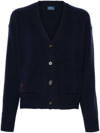 POLO RALPH LAUREN POLO RALPH LAUREN DROPPED SHOULDER WOOL CARDIGAN