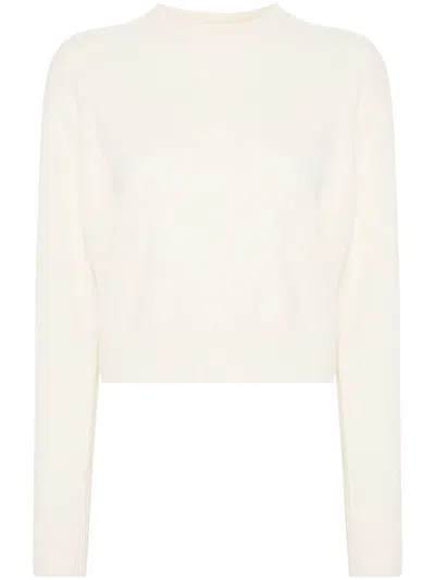 Polo Ralph Lauren Relaxed Fit Wool Sweater With Ribbed Cuffs In White