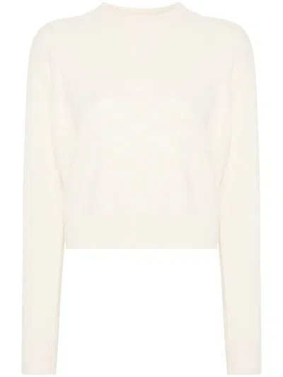 Polo Ralph Lauren Dropped Shoulder Wool Sweater Clothing In White