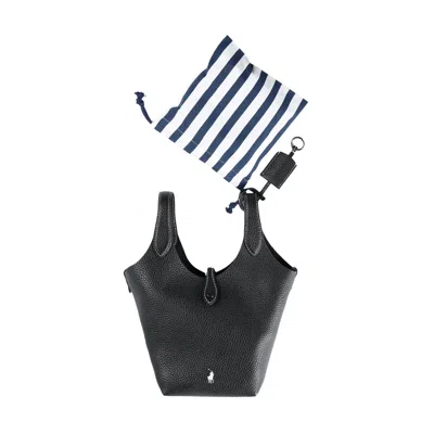 Pre-owned Polo Ralph Lauren Drum Pebble Bag 'black' | Women's Size Onesize