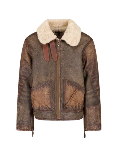 Polo Ralph Lauren Dyed Sheep Shearling Jacket For Men In Brown