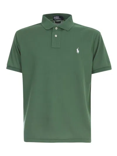 Polo Ralph Lauren Cotton Polo Shirt With Logo In Green
