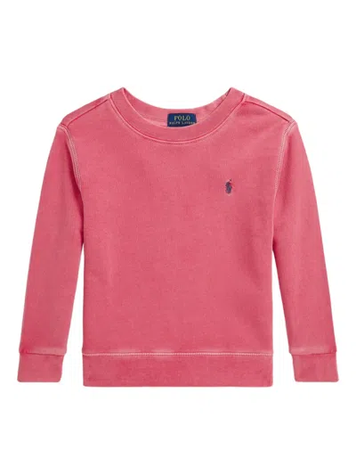 Polo Ralph Lauren Kids' Easy French Terry Sweatshirt In Pink
