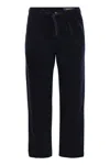 Polo Ralph Lauren Easy Pant Pleated 8w Corduroy Clothing In Blue