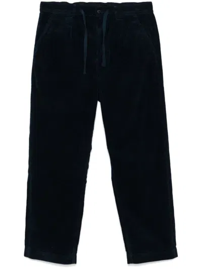 Polo Ralph Lauren Easy Pant Pleated 8w Corduroy Clothing In Blue