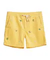 Polo Ralph Lauren Mens Corduroy Embroidered Cotton Shorts Beach Yellow Emb In Yellow
