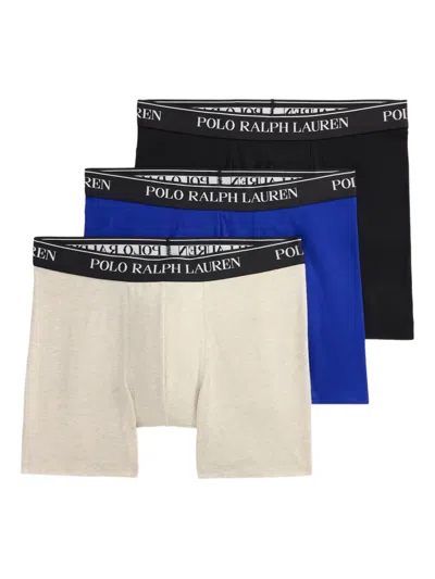 Polo Ralph Lauren Elastic-waistband Boxer Briefs Pack Of Three In Multi