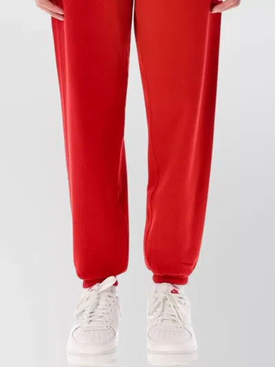 Polo Ralph Lauren Elastic Waistband Ribbed Cuffs Side Pockets In Red