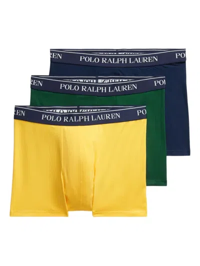 Polo Ralph Lauren Elastic-waistband Trunks (pack Of Three) In Multi