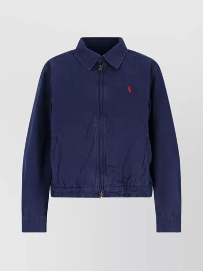 Polo Ralph Lauren Elasticated Hem Side Pockets Jacket In Blue