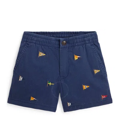 Polo Ralph Lauren Elasticated Waistband Shorts In Blue