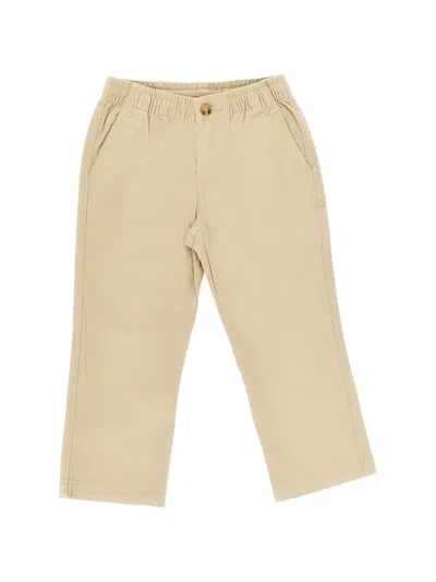 Polo Ralph Lauren Kids' Elasticated-waist Chino Trousers In Neutral