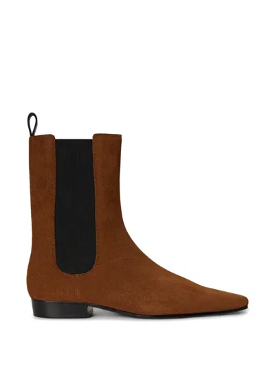 Polo Ralph Lauren Elastic-panels Chelsea Boots In Brown