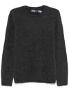 Polo Ralph Lauren Cable-knit Wool-cashmere Sweater In Grey