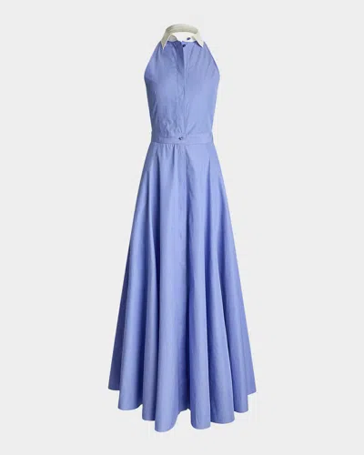 POLO RALPH LAUREN ELDRED END-ON-END DAY HALTER DRESS