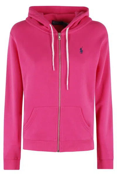 Polo Ralph Lauren Polo Pony-embroidered Hoodie In Pink