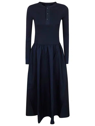 Polo Ralph Lauren Knit-henley-dresses In Blue