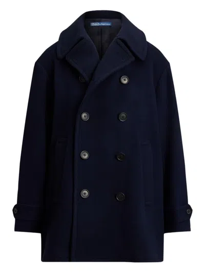 Polo Ralph Lauren Elegant Woman's Wool Coat In Blue