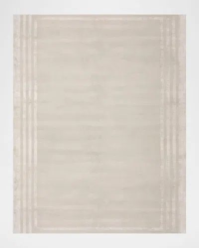 Polo Ralph Lauren Ellington Border Hand Knotted Rug In Sterling