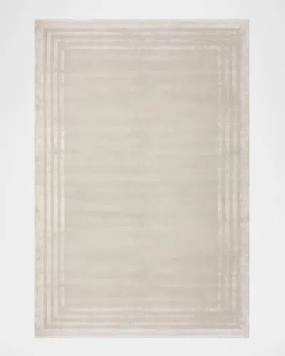 Polo Ralph Lauren Ellington Border Hand Knotted Rug In Sterling
