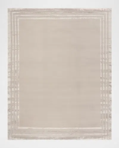 Polo Ralph Lauren Ellington Border Hand Knotted Rug In Sterling