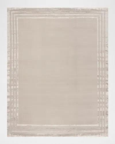 Polo Ralph Lauren Ellington Border Hand Knotted Rug In Sterling