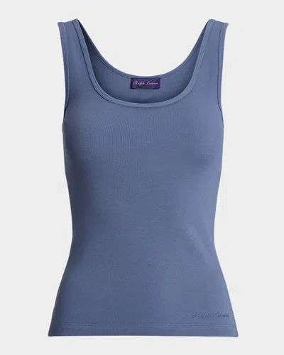 Polo Ralph Lauren Ellis Cotton Rib Tank Top In Cornflower