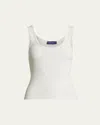 Polo Ralph Lauren Ellis Rib-knit Cotton Tank Top In White